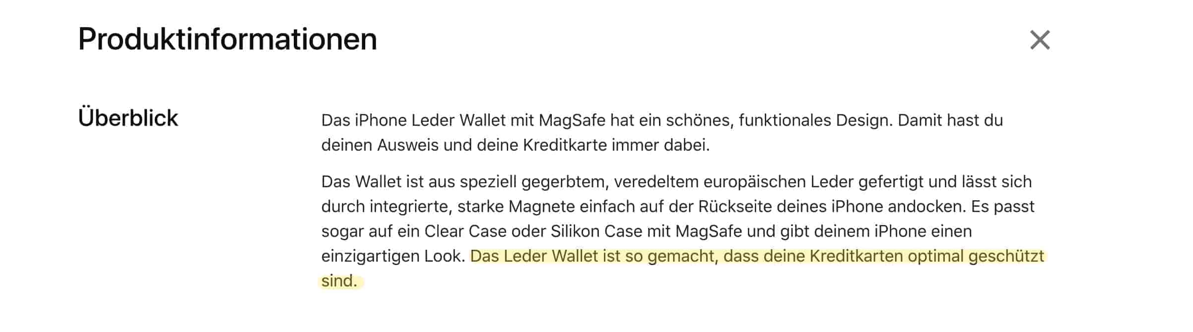 Apple Kreditkarte Wallet Warnung