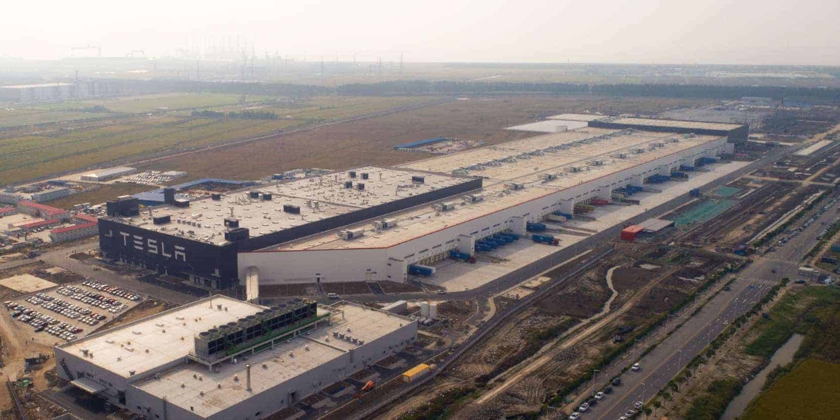 Tesla Gigafactory 3 Shanghai Aerial Shot Q3 2019