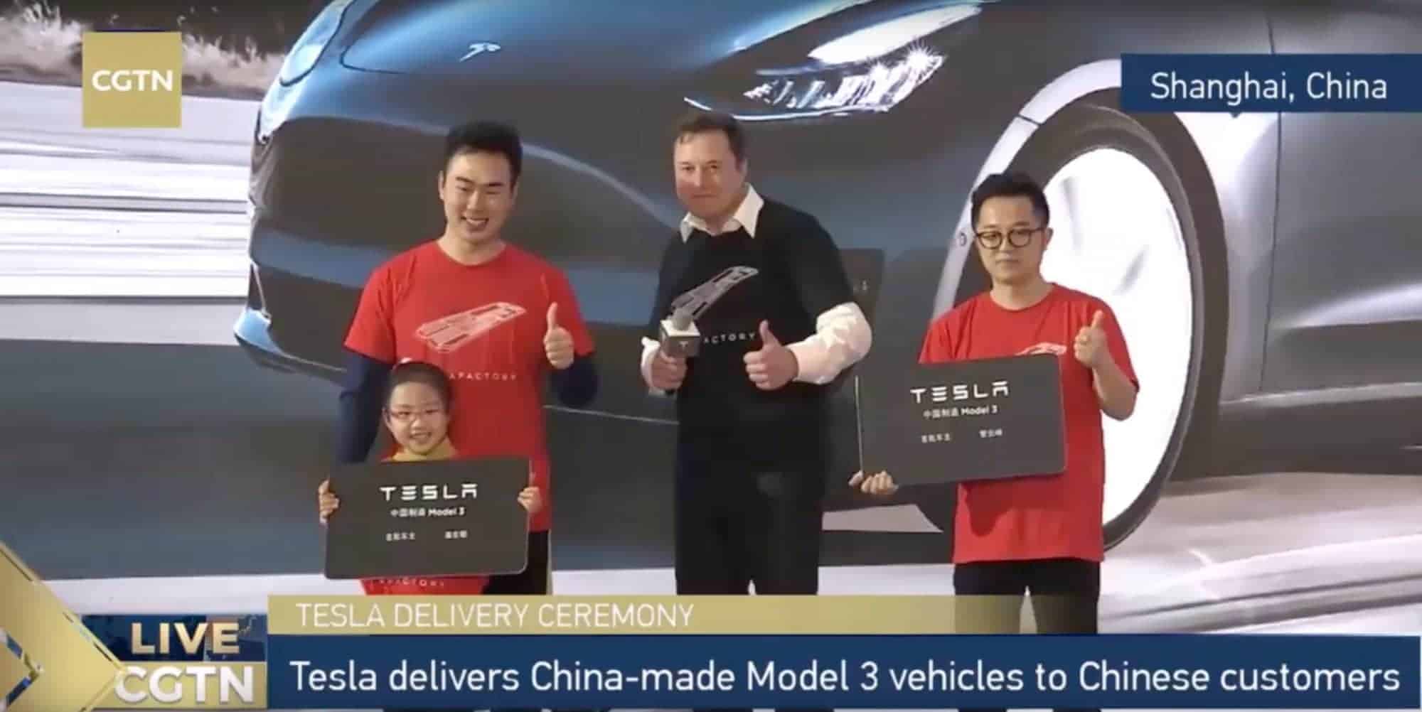Tesla China Auslieferungen Screenshot
