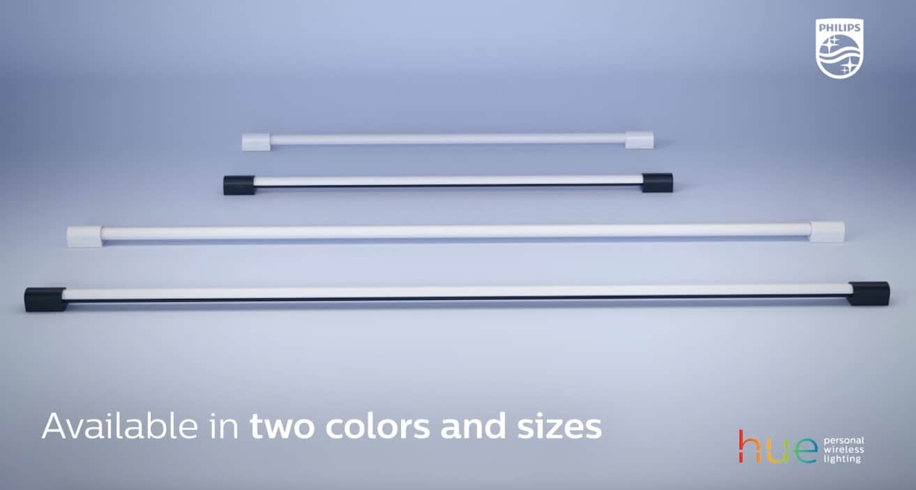 Philips Hue Play Gradient Light Tube Farben und Grösse