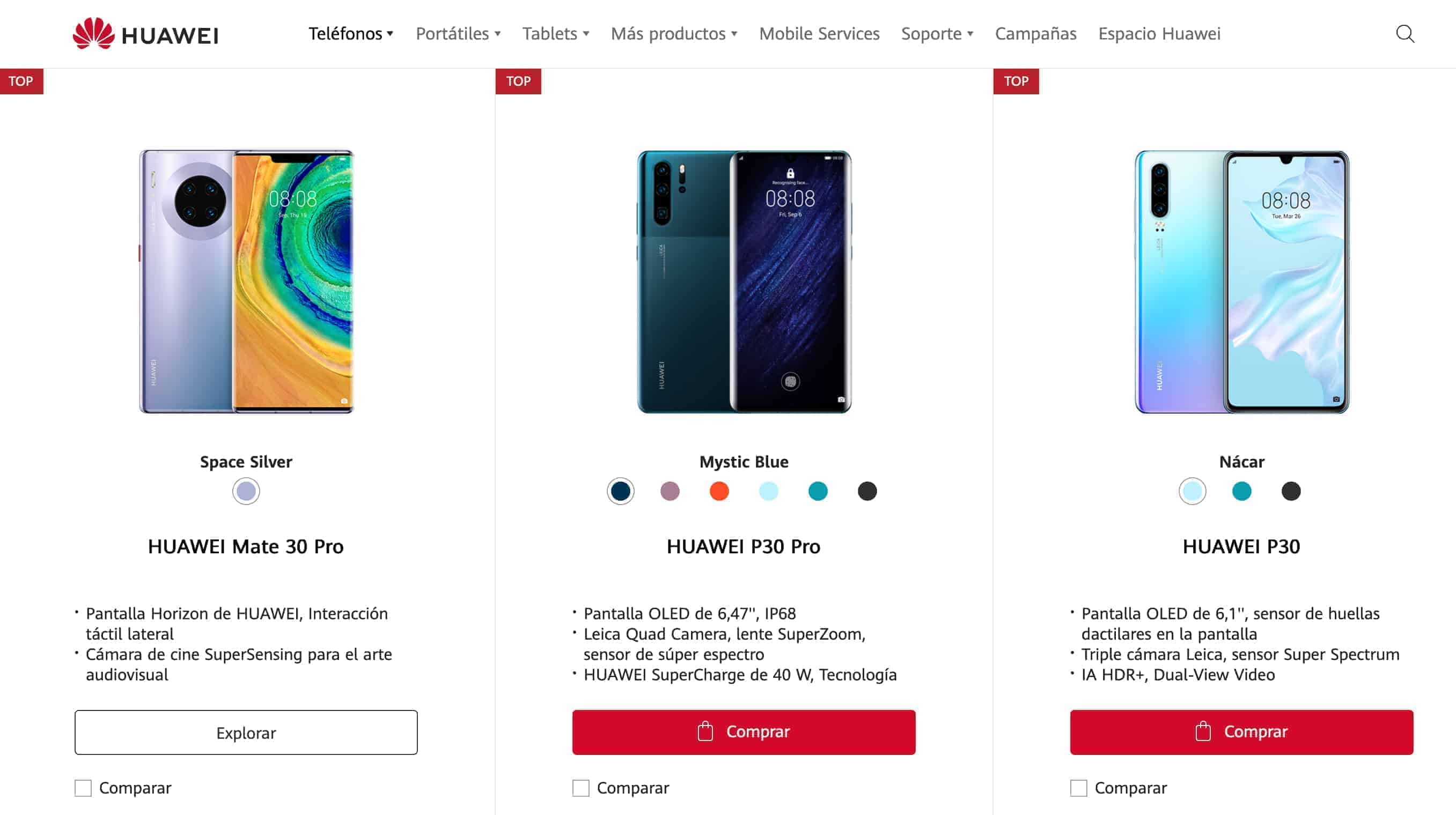Huawei Line Up Store Spain Mate 30 Pro