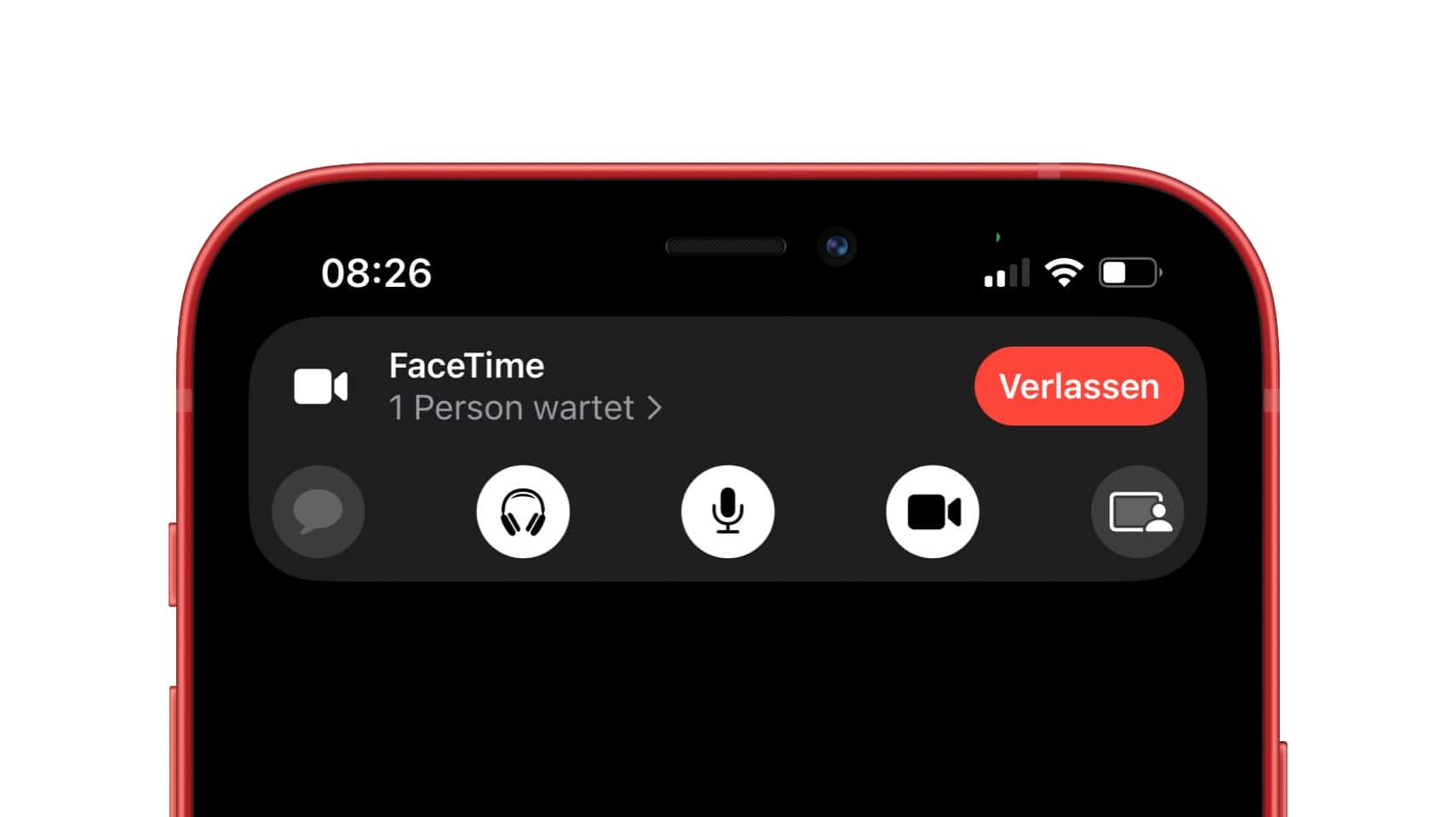 iOS 15 FaceTime Screenshare Controll Center