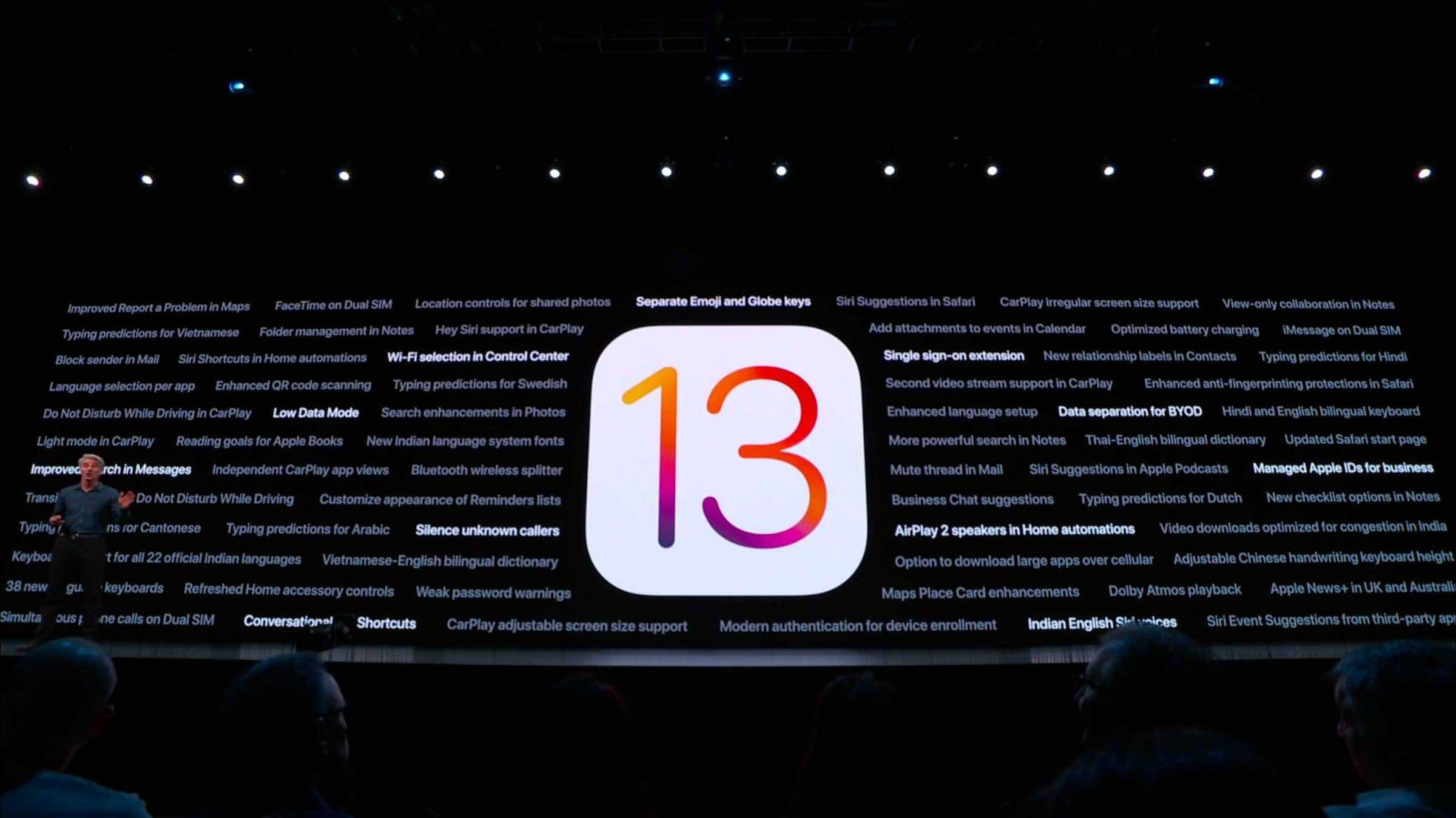 Apple iOS 13 Functions WWDC 2019