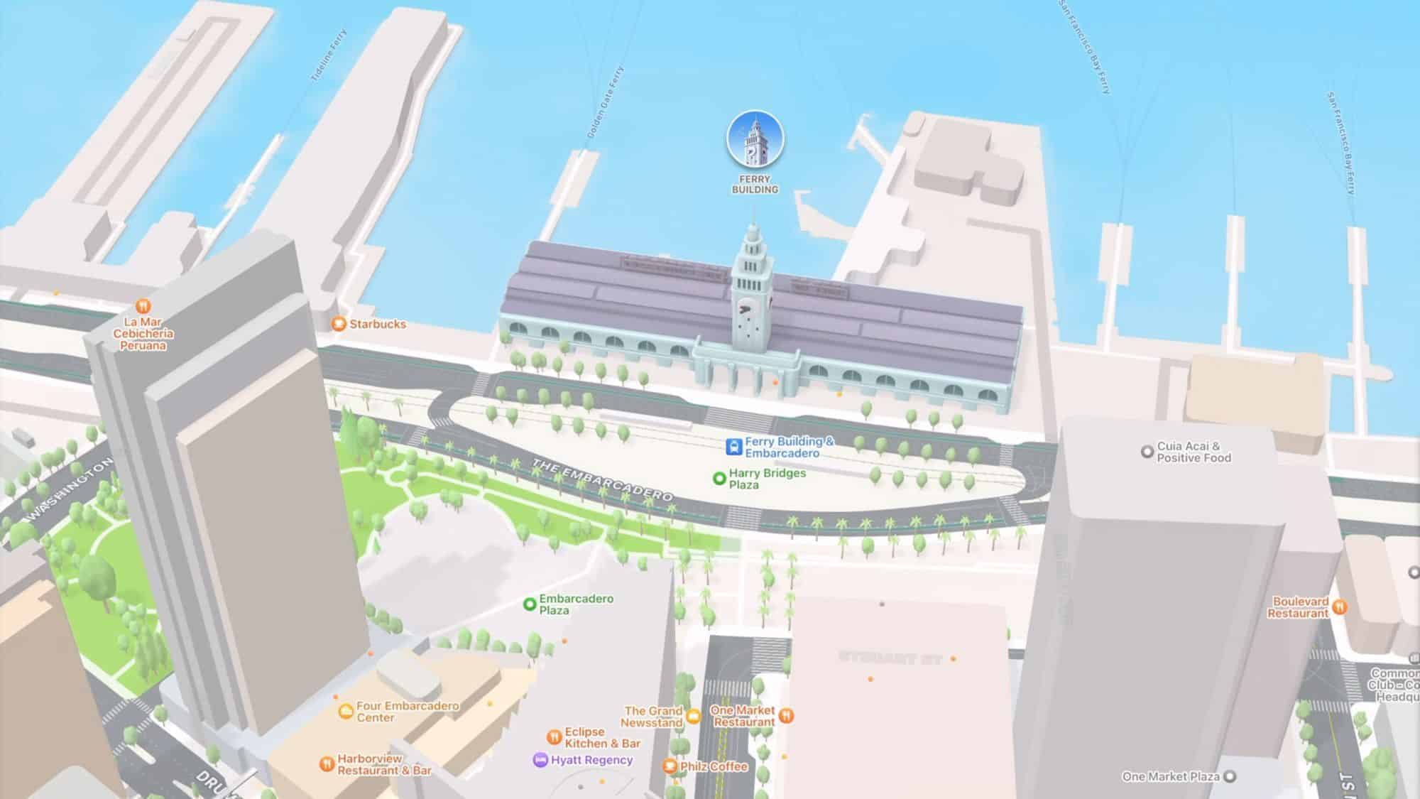 Apple Maps OS 15 San Francisco 3D