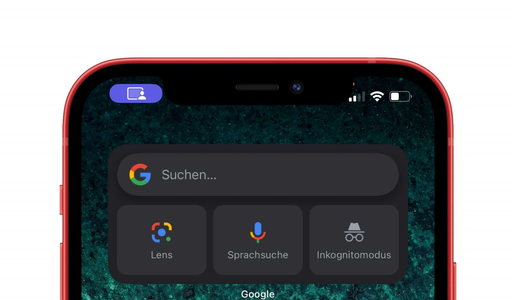 iOS 15 FaceTime Screenshare Statusanzeige