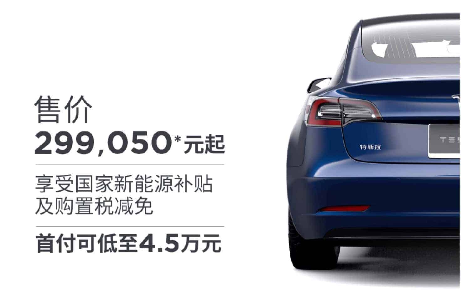 Tesla China Werbung Preis