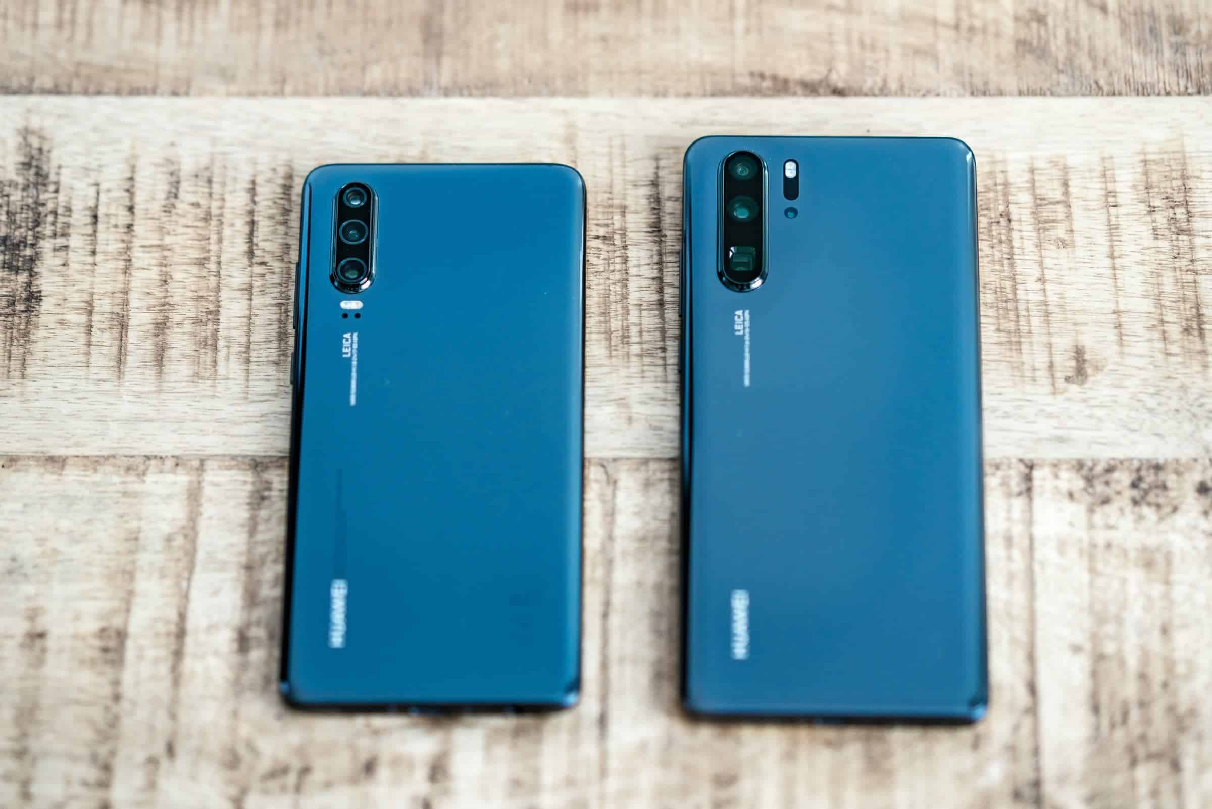 Huawei P30 and Huawei P30 Pro Backside