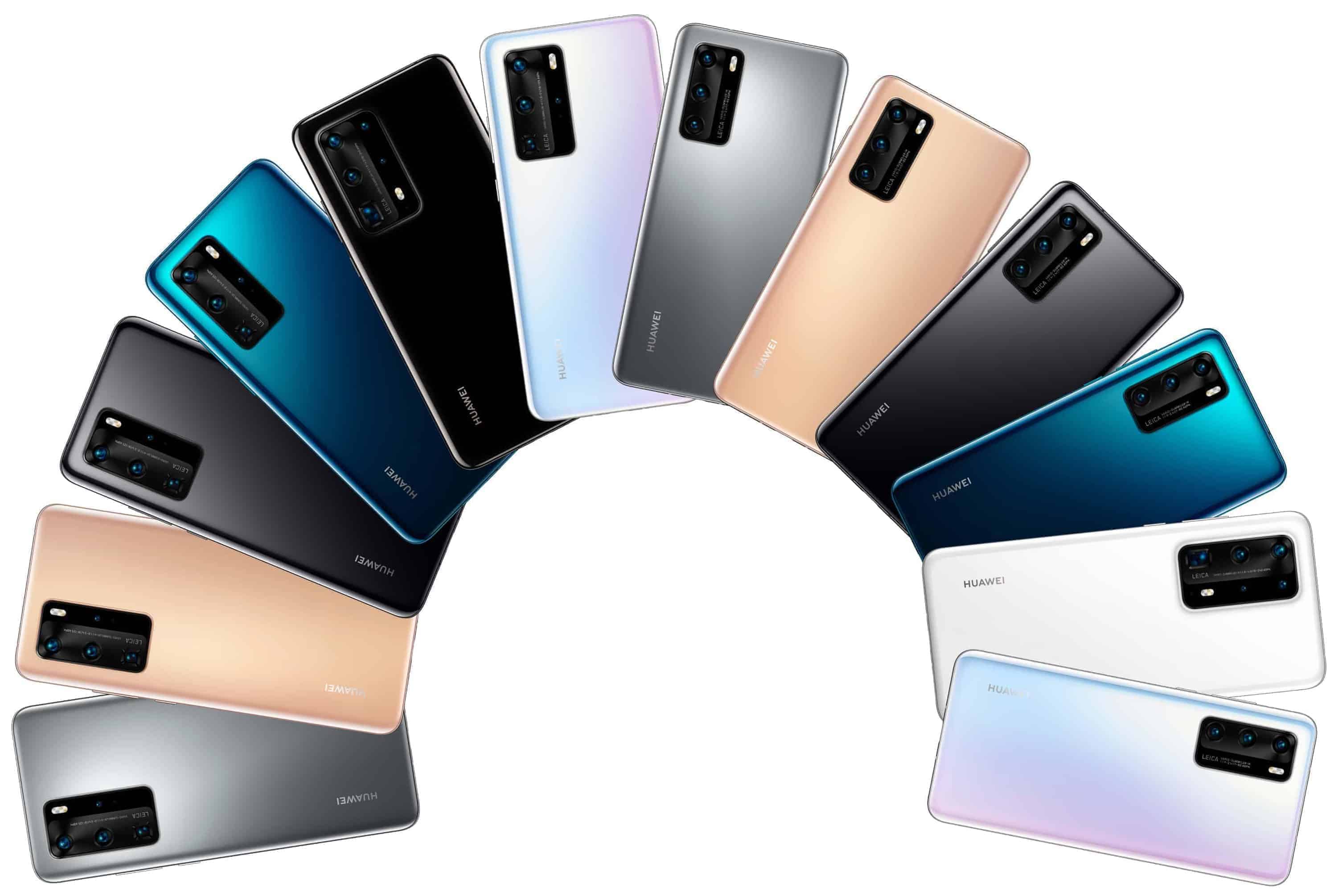 Huawei P40 und P40 Pro Farb Lineup