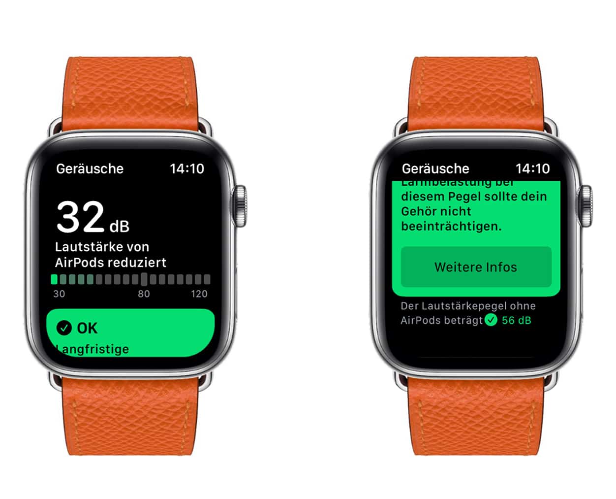 Apple Watch Pegel AirPods Pro 2