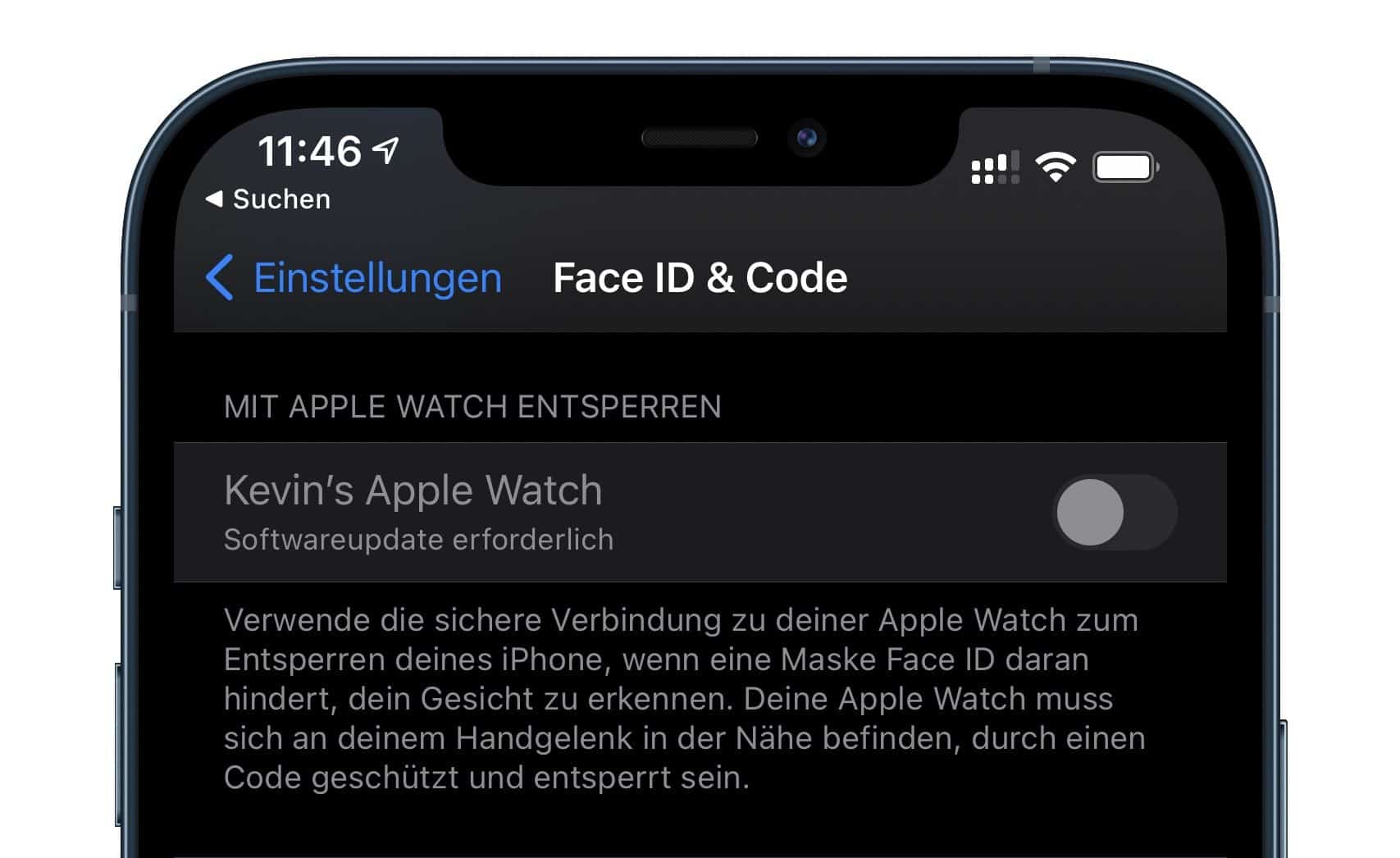 iOS 14-5 Apple Watch FaceID