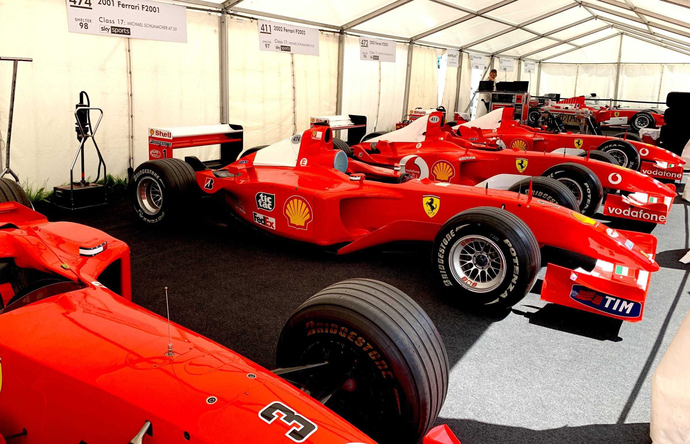 Ferrari Goodwood FoS Line-Up Techgarage