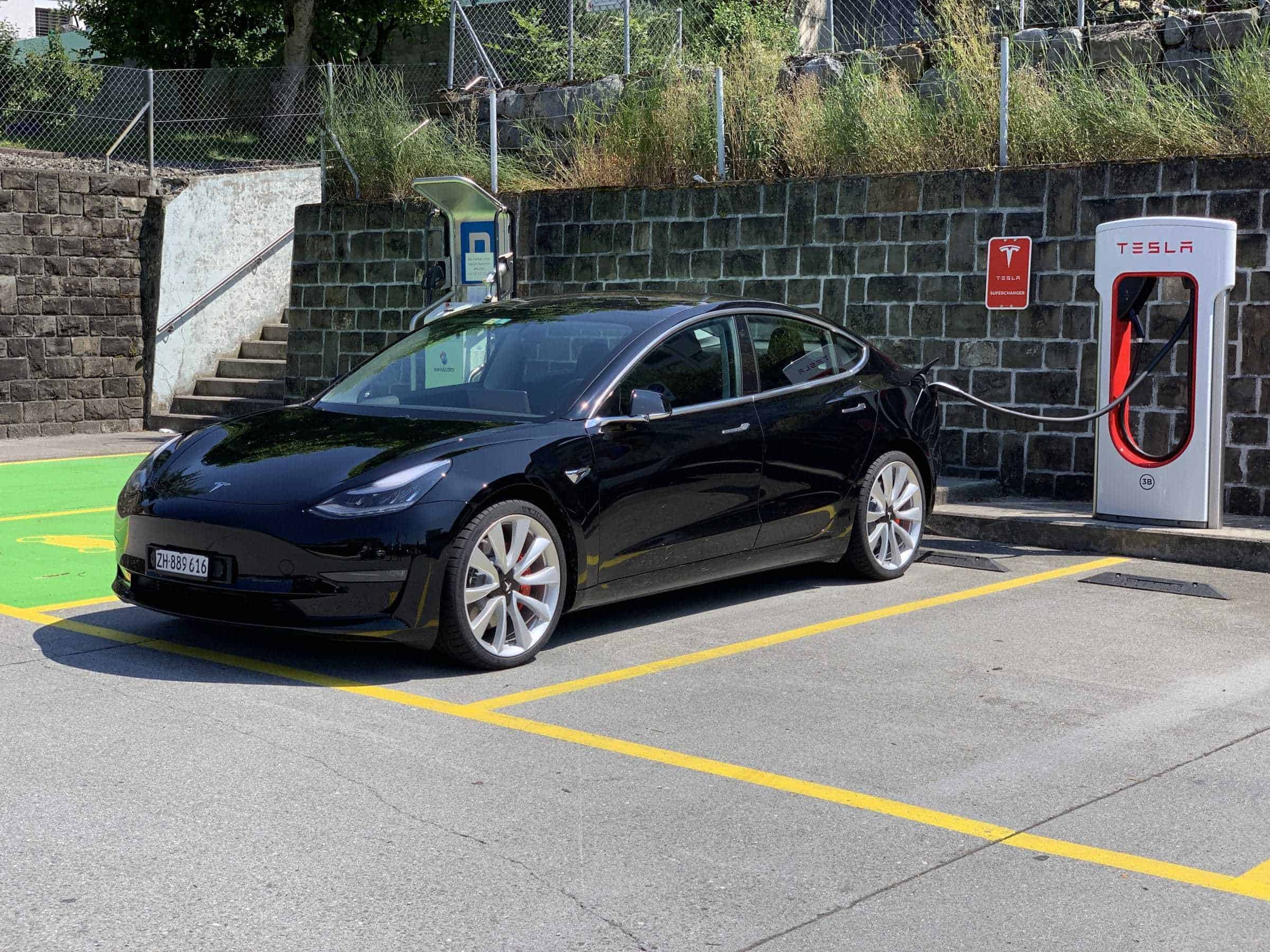 Tesla Model 3 Supercharger Plugged In Techgarage