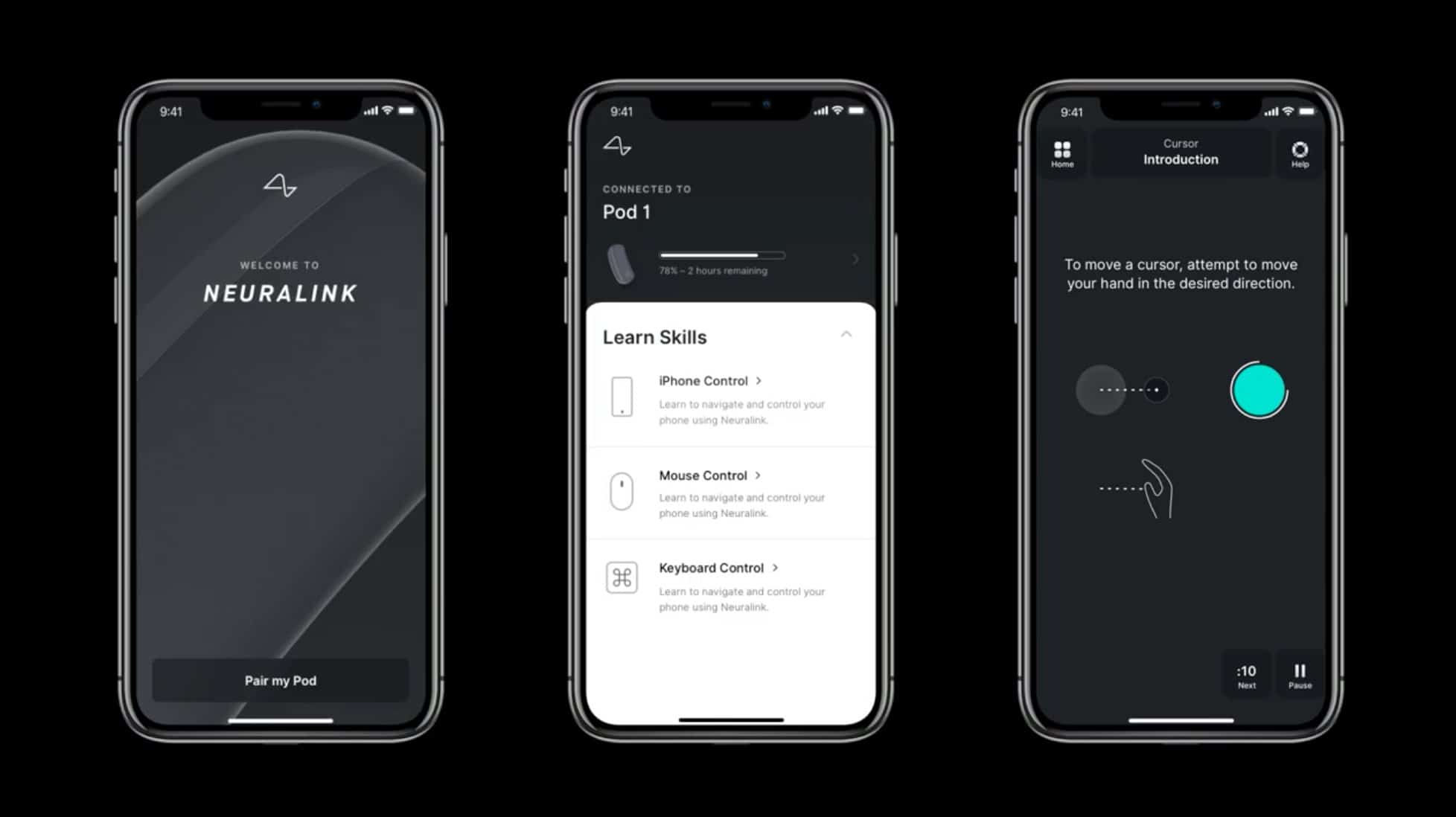 Neuralink Phone App Screenshot