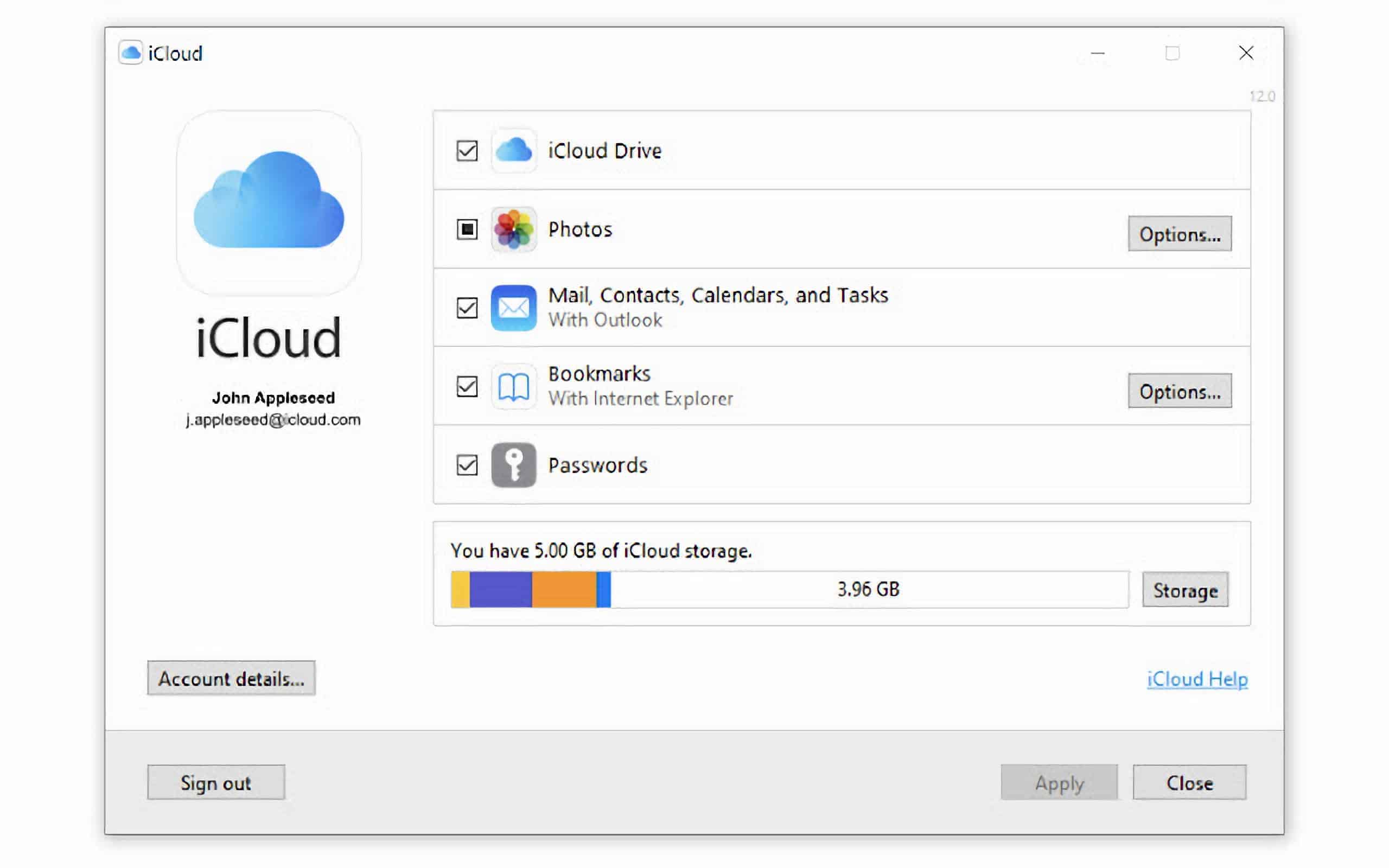 iCloud für Windows