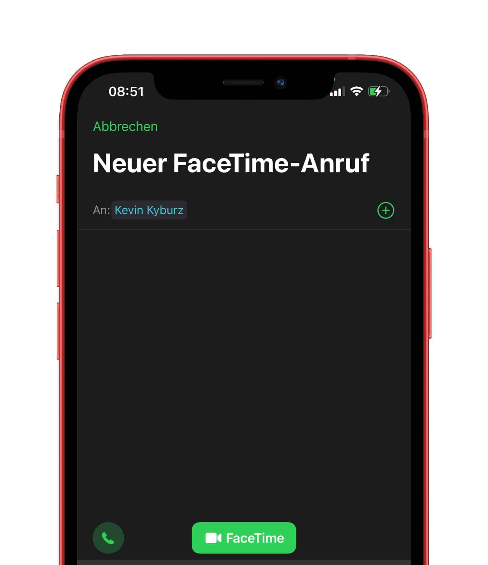 iOS 15 FaceTime Screenshare Anruf starten