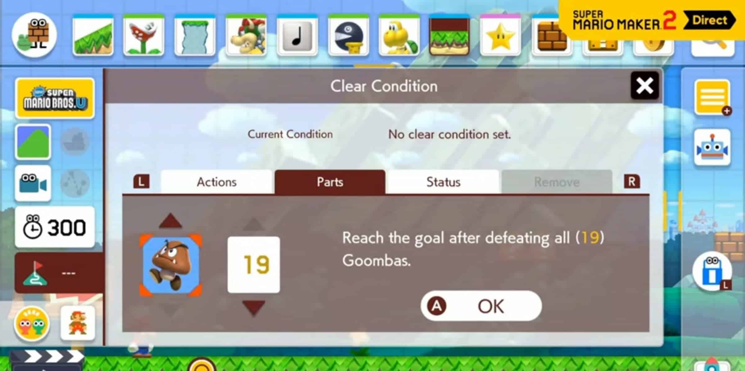Super Mario Maker 2 Editor Screenshot YT Techgarage