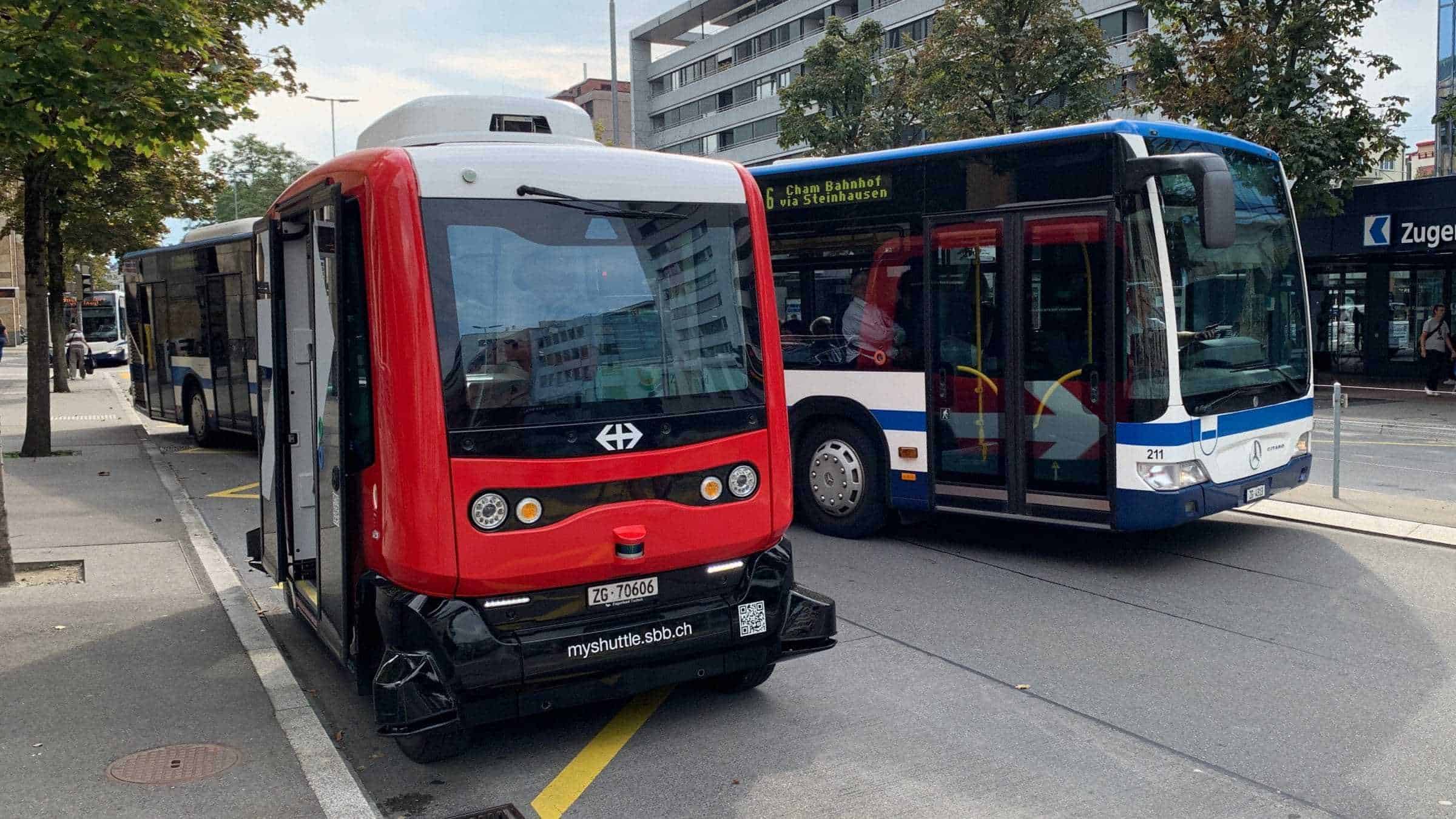 SBB MyShuttle Zug Techgarage Bus