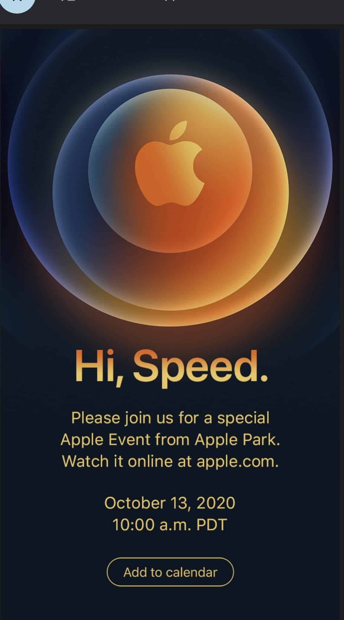 Apple iPhone 12 Event Einladung