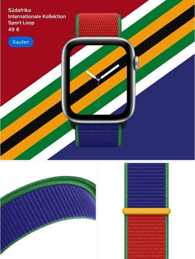 Apple Watch - Beispiel der Südafrika-Variante