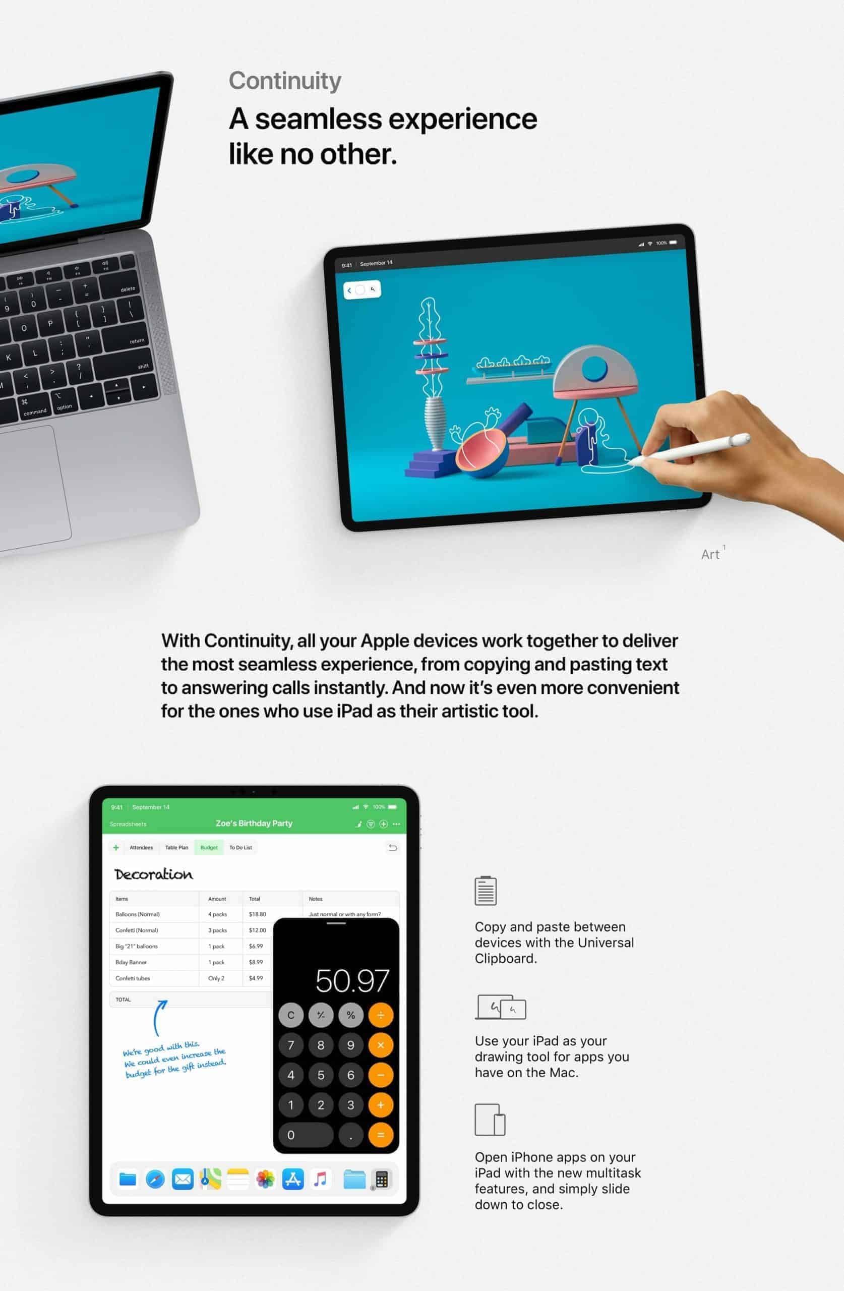 iOS 13 iPad with MacBook