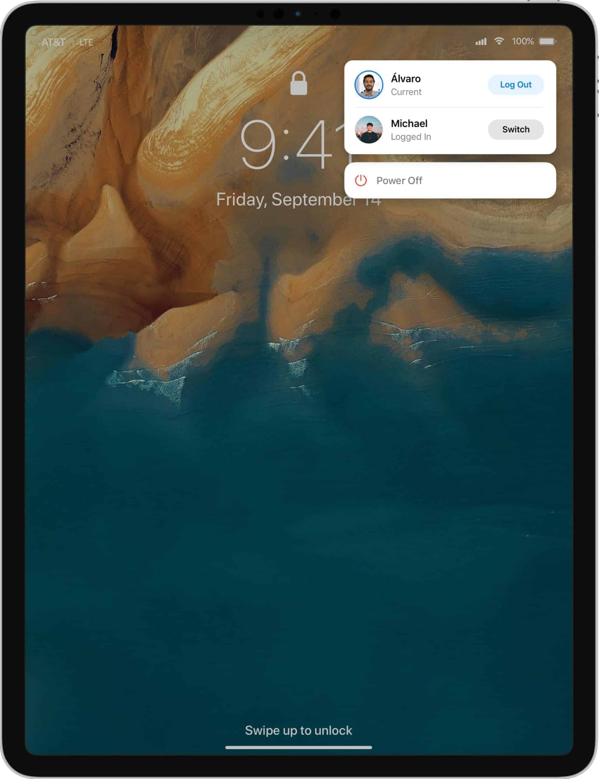 iOS 13 Konzept iPad Pro User Switch
