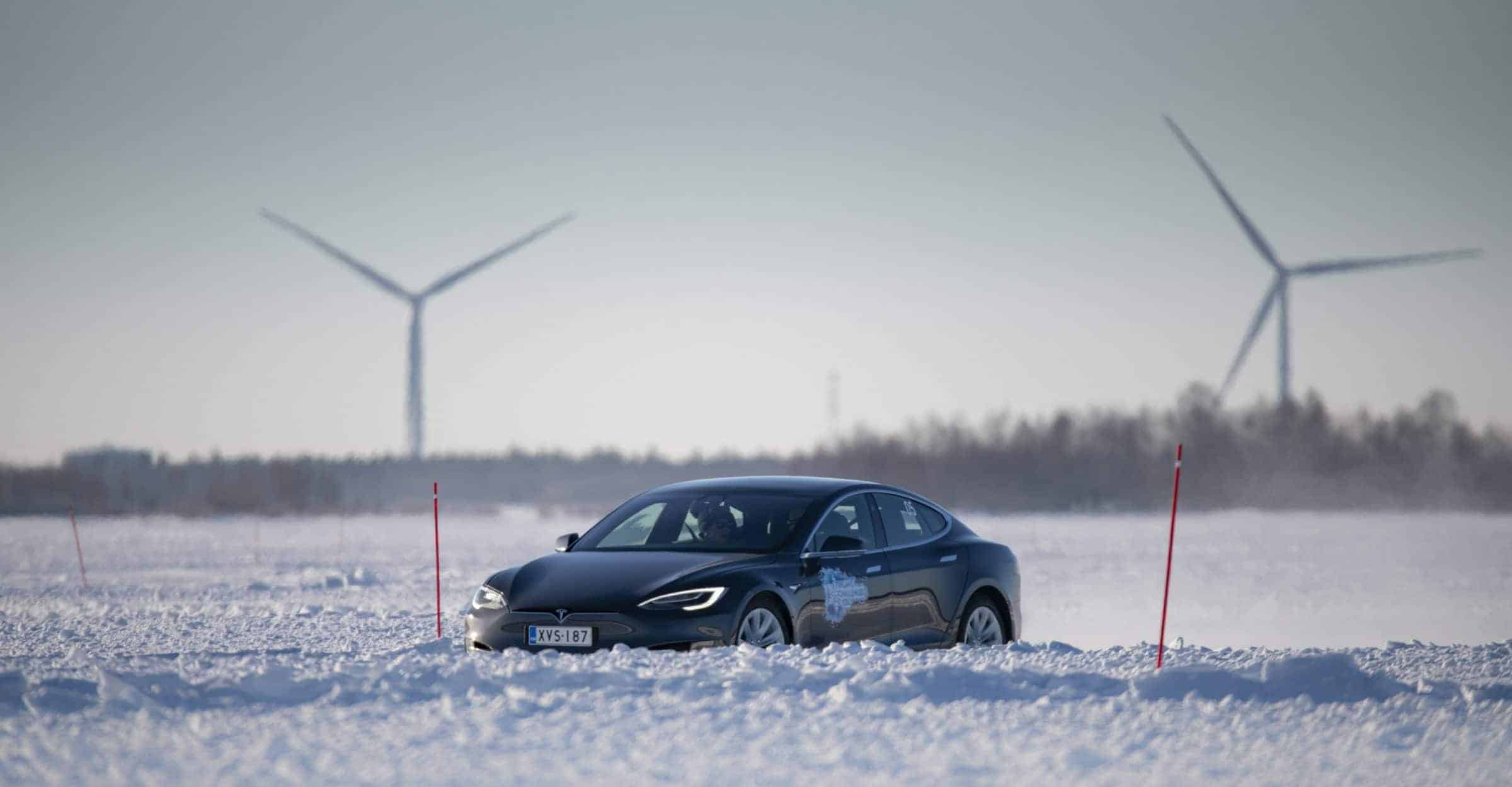 Tesla Model S Wind Energy Finland