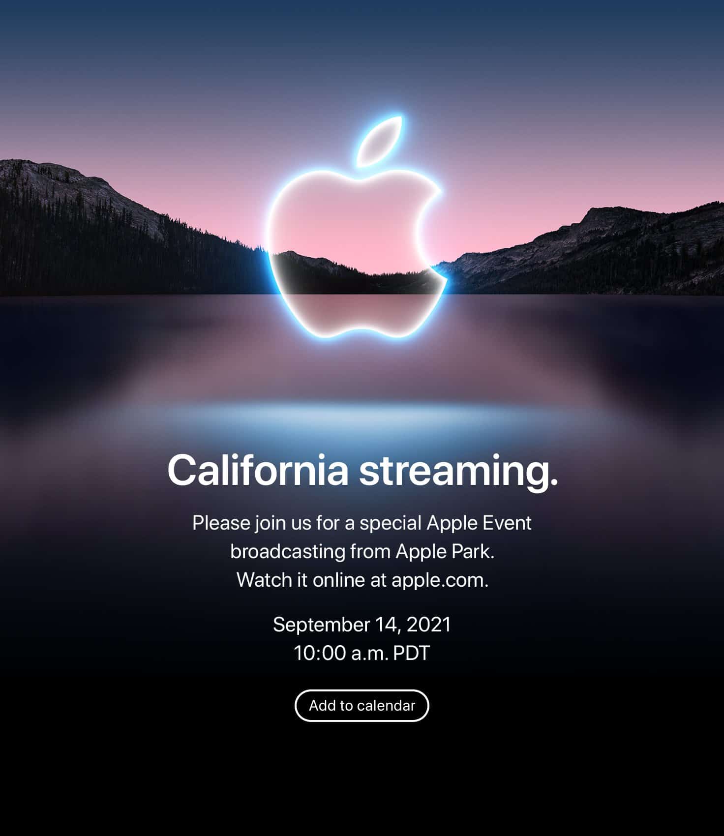 Apple iPhone Keynote Einladung 2021