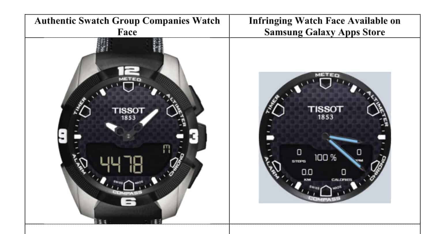 Swatch Samsung Ziffernblatt