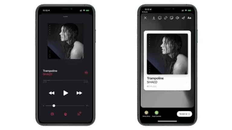 Apple Music Instagram Story Share