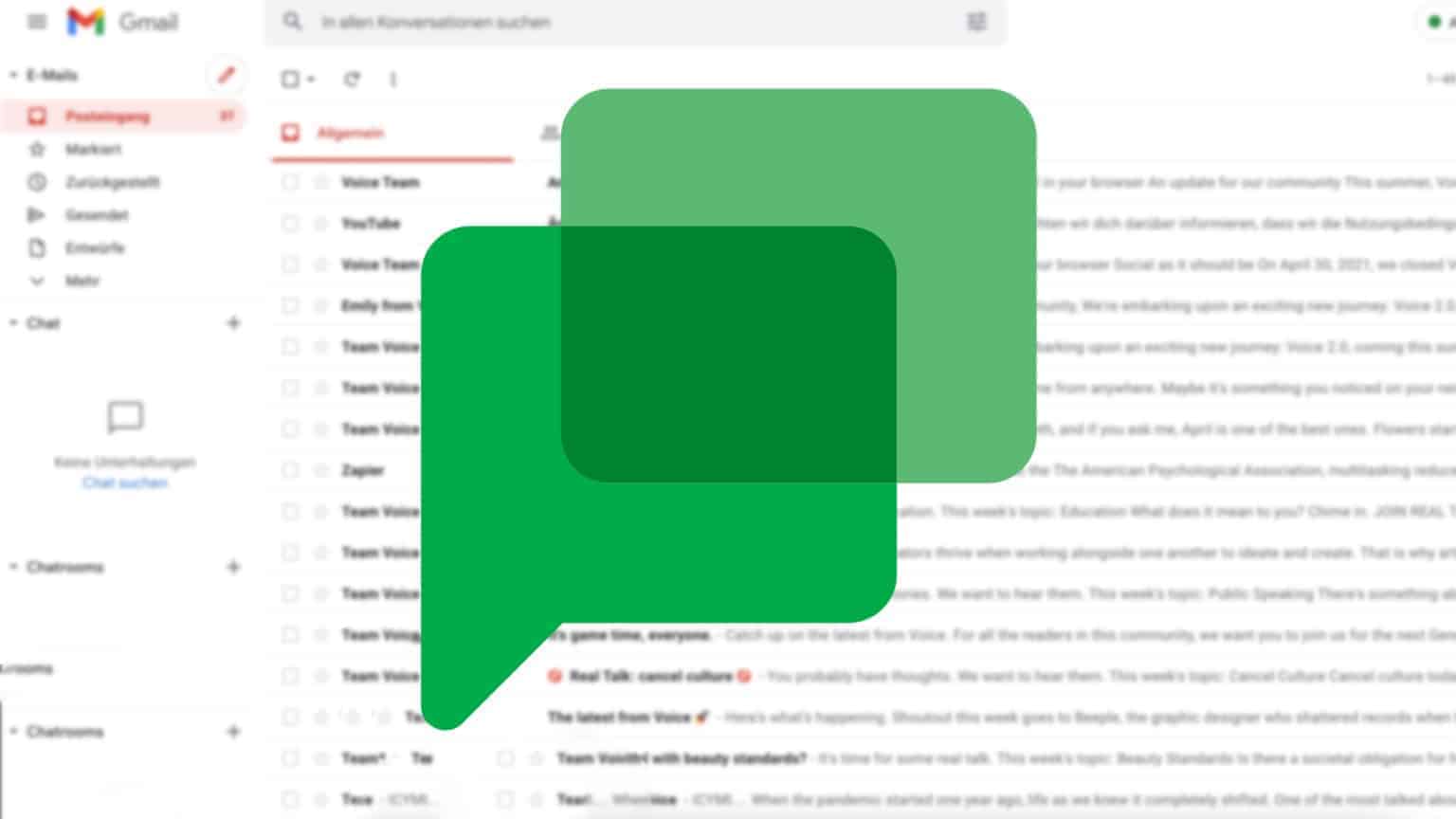 Google Chat Header