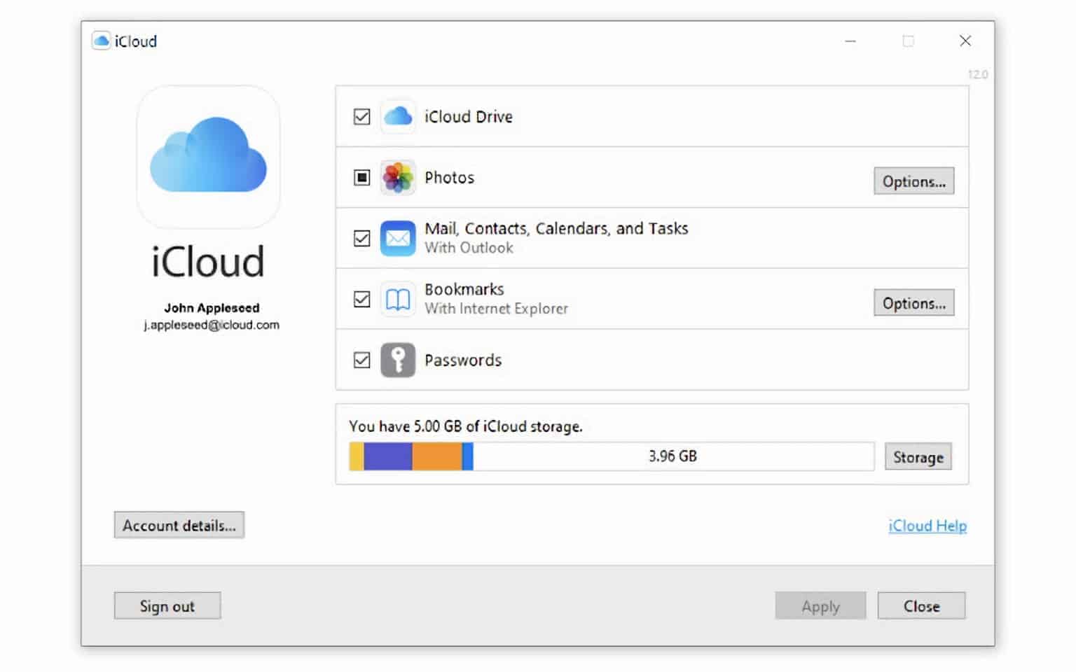 iCloud für Windows