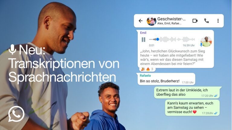 WhatsApp Transkriptionen von Sprachnachrichten
