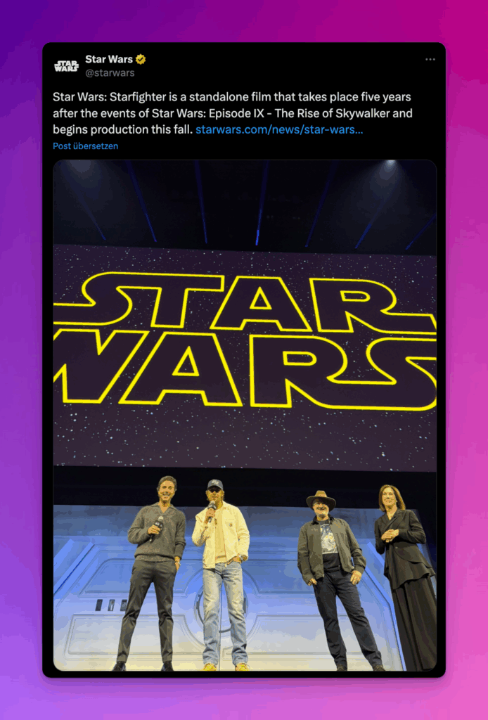 Star Wars Starfighter Tweet