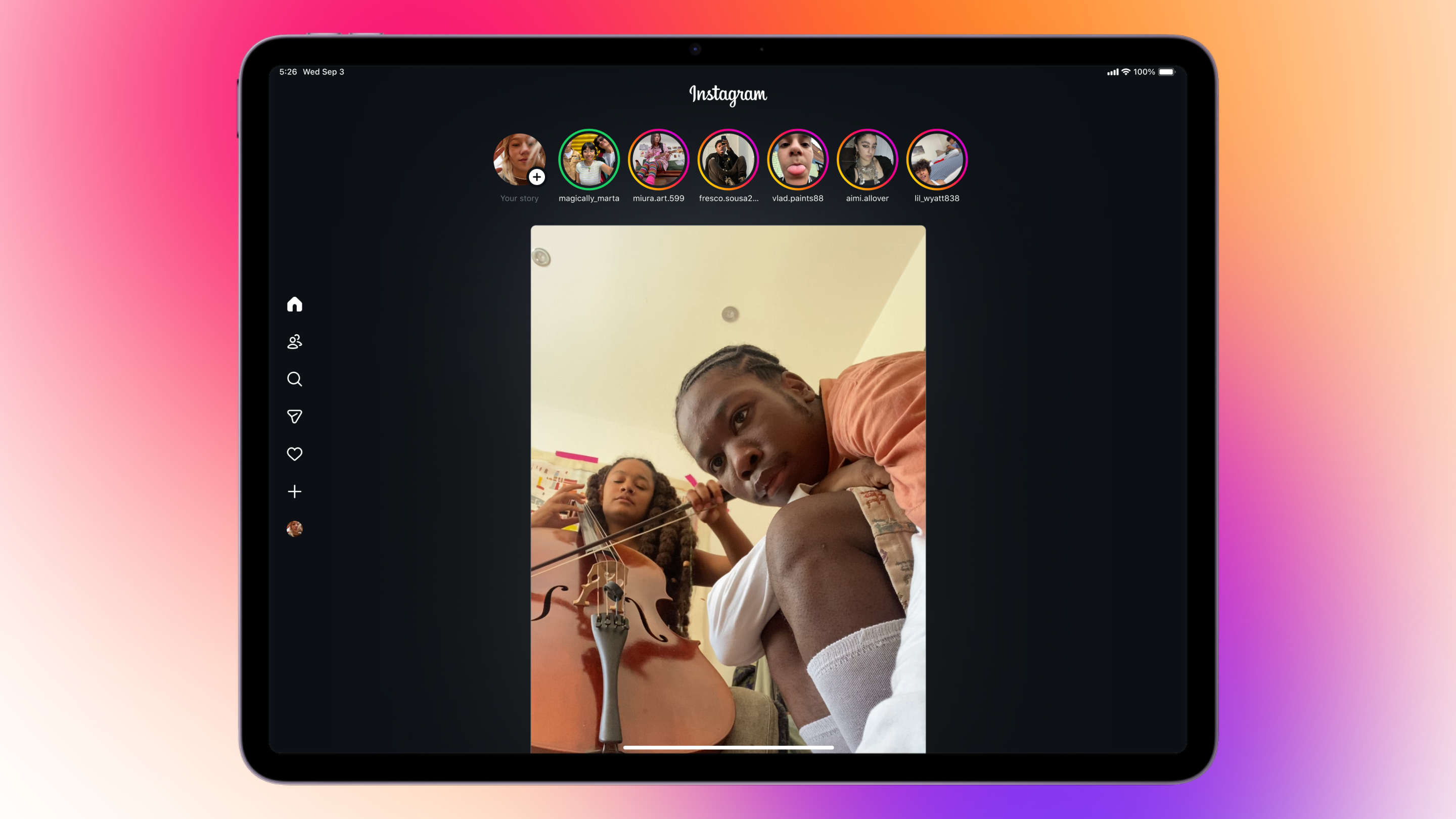Instagram iPad App Reels