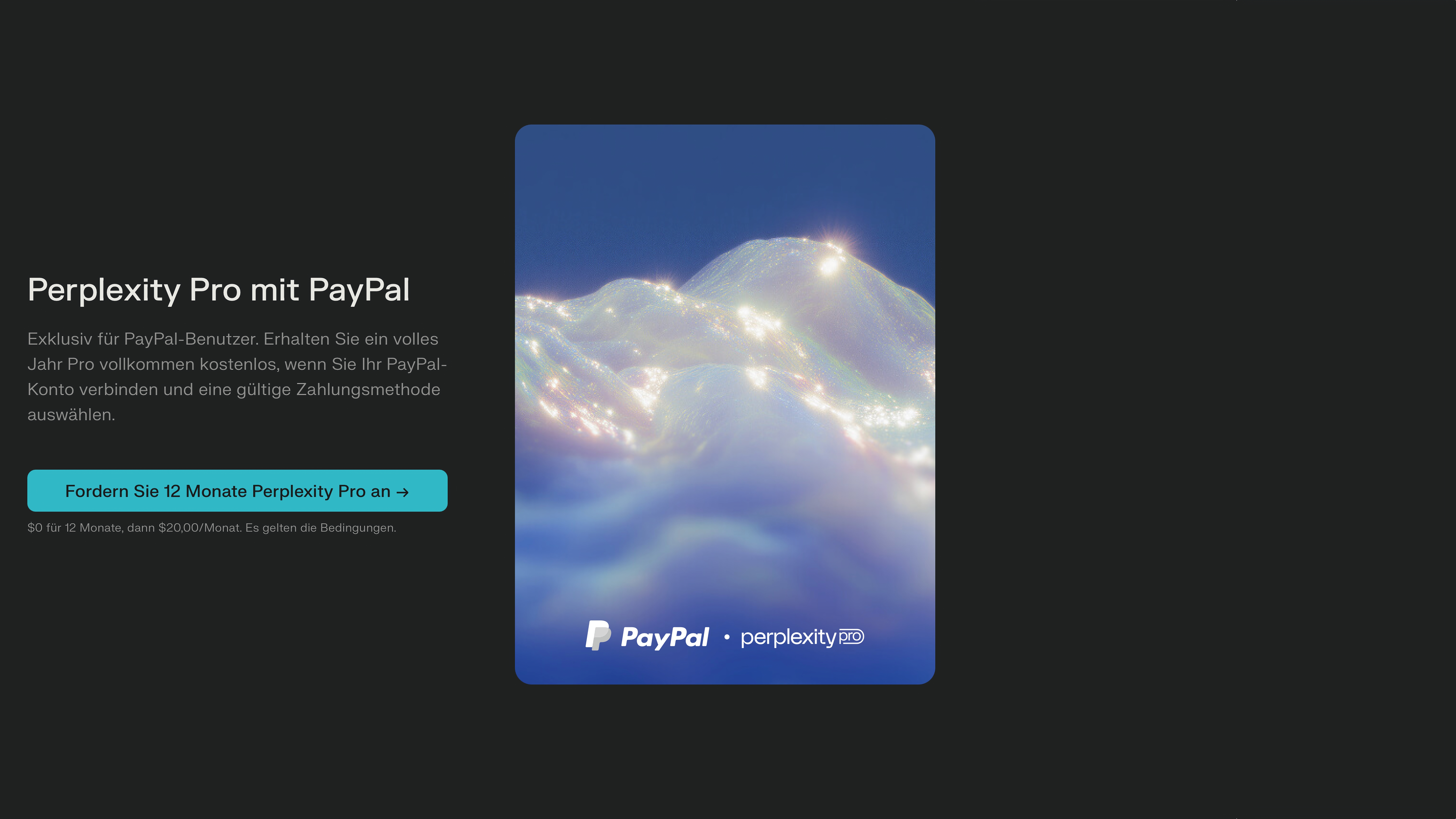 Perplexity Pro mit PayPal